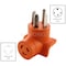 Ac Works Plug Adapter, L6-20R, 14-30P, L6-20P, 14-30P, 0 ft., Orange AD1430L620 - alternate 8